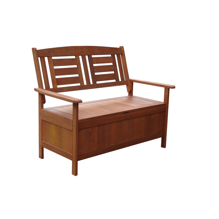 Wooden outdoor discount storage bench seat